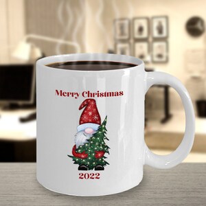 Tazza dello gnomo Tazza da caffè dello gnomo Tazza di Gnome Tazza di Natale dello gnomo Tazza personalizzata dello gnomo Tazza dell&#39;albero di Natale dello gnomo