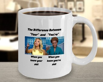 Republican Gift for Republican Mug Gift For Conservative Mug Political Gift Funny Democrat Mug Trump Mug Kayleigh McEnany Karine Jean-Pierre
