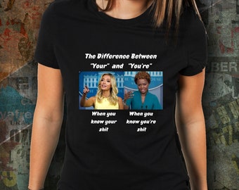 Regalo republicano para camiseta republicana Camiseta conservadora Regalos políticos Camiseta demócrata divertida Kayleigh McEnany Karine Jean Pierre Camiseta