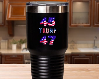 Trump 45 Tumbler Trump 47 Tumbler Presentes para Trump Fan Trump 2024 Trump Tumbler Presente Republicano Presente Conservador Copo de 20 onças Copo de 30 onças