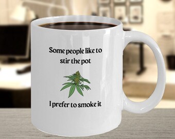 Keramische marihuana-mok, stonercadeau