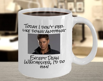 Dean Winchester Mug Supernatural Fan Supernatural Mug Dean Winchester Gift Dean Winchester Gift for Dean Winchester Fan I'd Do Him Mug 2