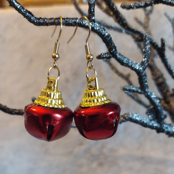 Jingle Bell Earrings Jingle Bell Jewelry Jingle Bell Gifts Jingle All The Way Childrens Earrings Childrens Jewelry Christmas Earrings