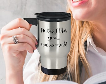 Horse Travel Mug Horse Insulated Mug Horse Coffee Travel Mug Horse Mug With Lid Horse Tumbler Mug Horse Lover Gift Equestrian Travel Mug