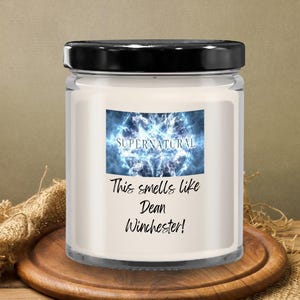 Dean Winchester Candle Dean Winchester Gift For Dean Winchester Fan Supernatural Candle Supernatural Gift For Supernatural Fan Jensen Ackles