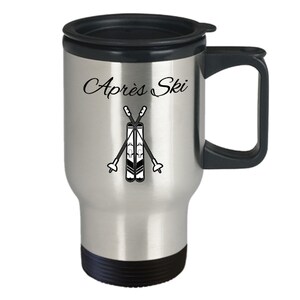 Apres Ski Taza de viaje Regalos para esquiadores Regalos para vagabundos de esquí Regalos esquiadores Apres Ski Club Ski Lover Taza de café Regalo para esquiador Taza de deportes de invierno