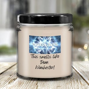 Dean Winchester Candle Dean Winchester Gift For Dean Winchester Fan Supernatural Candle Supernatural Gift For Supernatural Fan Jensen Ackles