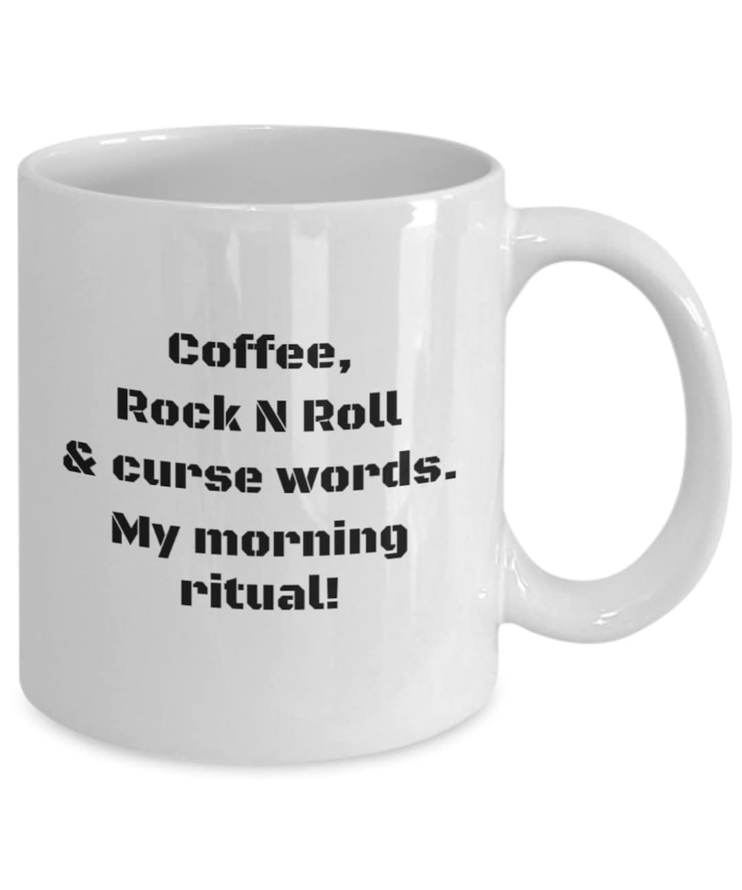 Coffee Rock N Roll & Curse Words Mug Meme Coffee Mug Caffeine Addict — free download