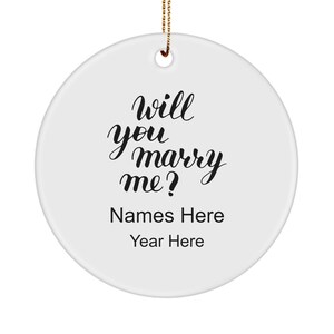 Proposal Ornaments Marriage Proposal Marriage Ornament Engagement Ornament Personalized Proposal Ornament Will You Marry Me Ornament