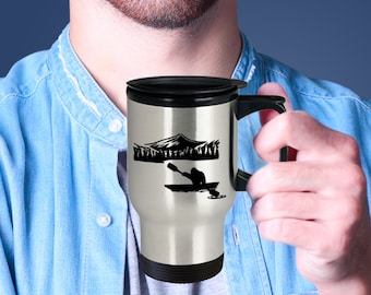 Bigfoot Kayaking Reisebecher Bigfoot Kaffeetasse Edelstahlbecher Camper Becher Campingtasse Happy Camper Becher Camper Reisebecher