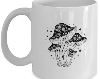 Presente para Amantes de Cogumelos: Caneca de Cerâmica Estilo Cottagecore