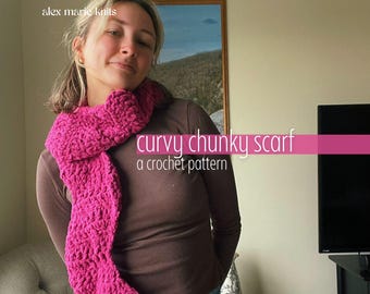 Curvy Chunky Crochet Scarf Pattern