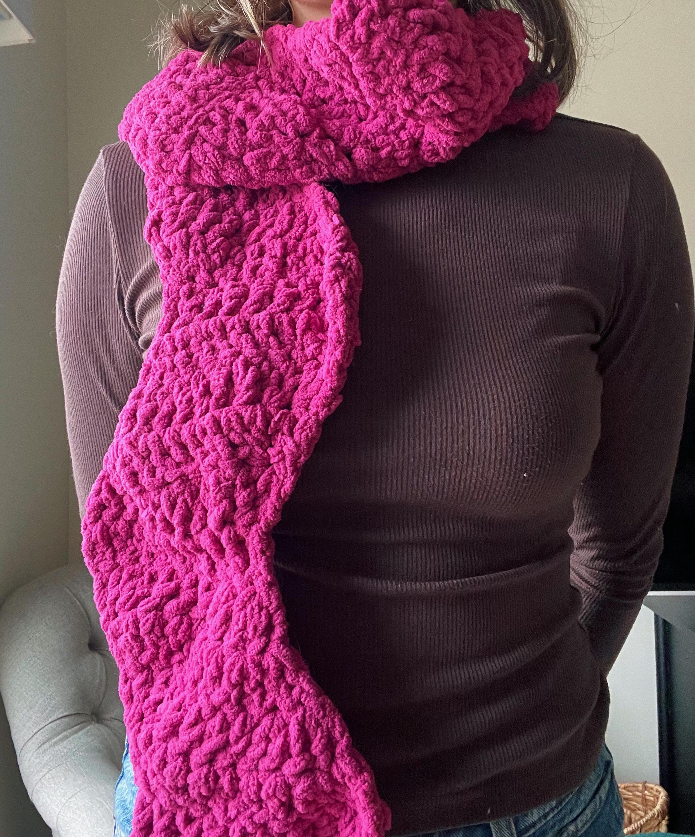 Curvy Chunky Crochet Scarf Pattern - Etsy