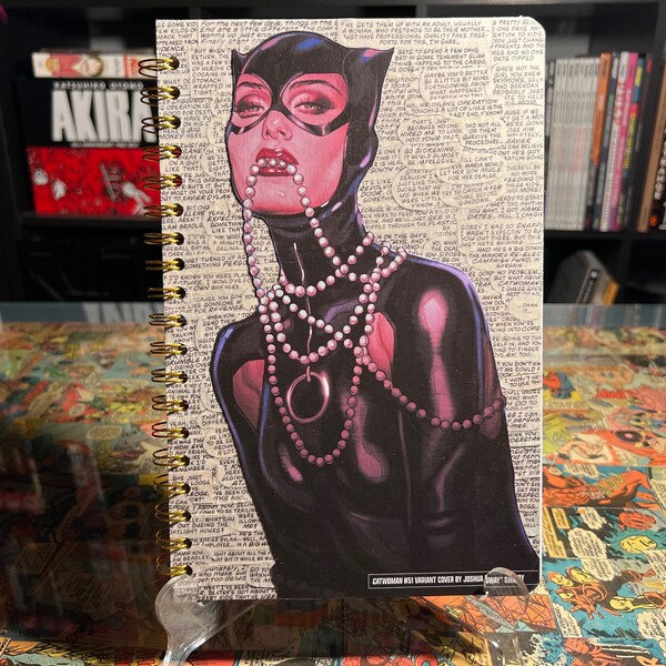 6.5 x 10 in - Catwoman Cover - Sketch Book -Perfect Gift for Artists & Comic Fans - Joshua “Sway” Swaby Artwork - White Bristol Pages