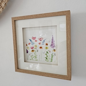 Hand-Painted Card Watercolour Wild Flowers Artwork Handmade Birthday  Mothers Day Any Occasion Greetings Card Wall Art