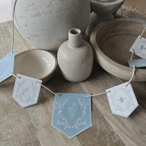 Vintage Style Bunting - Paper Garland - Party Decorations - Home Wall Decor - Garden Party Decor