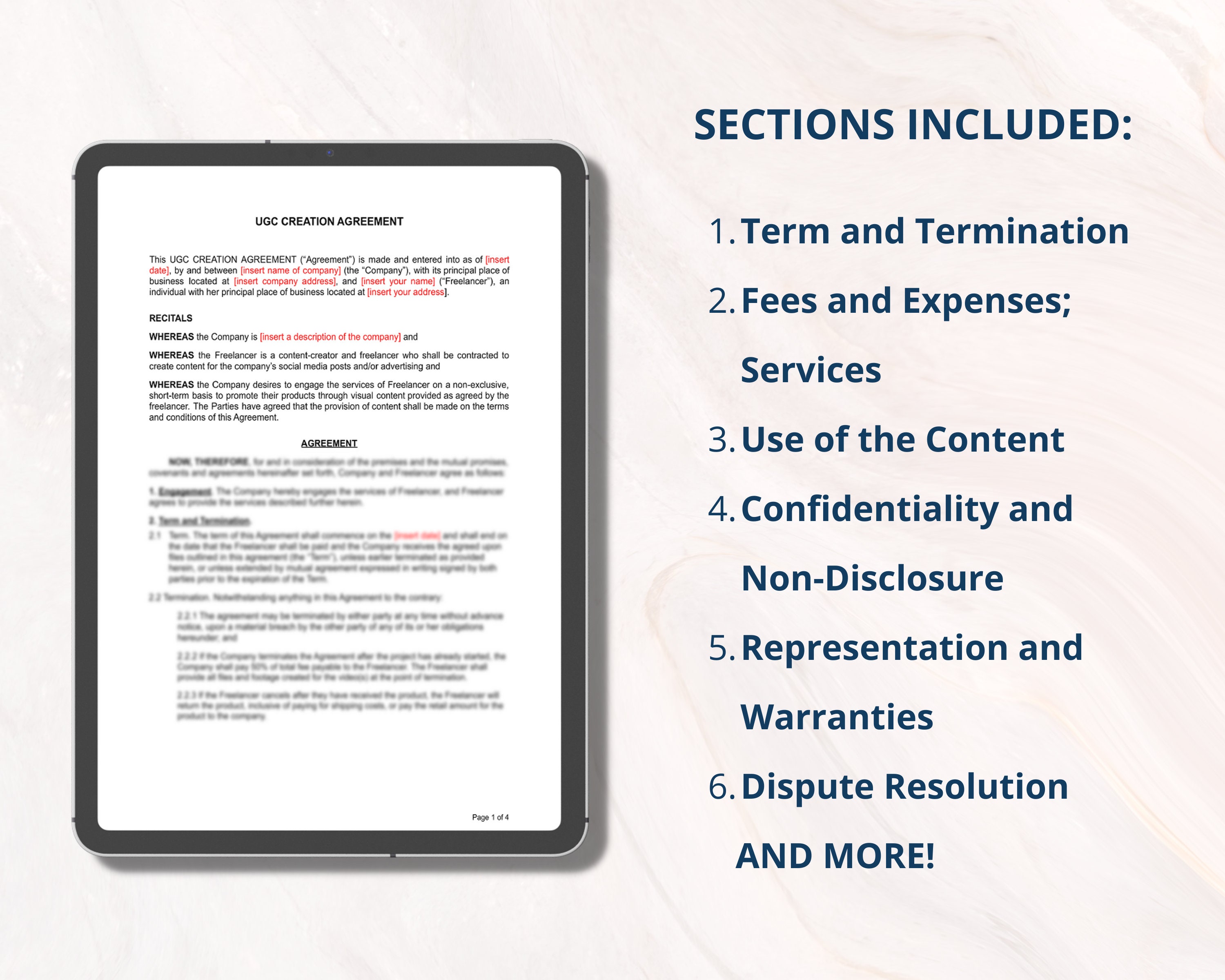 UGC Contract Template Fully Editable UGC Agreement Template Etsy UGC Contract Template Fully Editable UGC Agreement Template Etsy