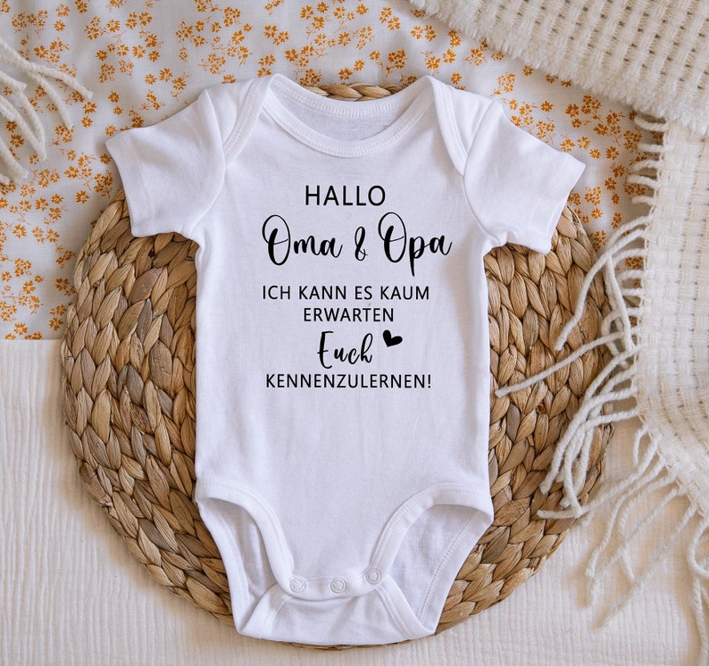 Hallo Oma und Opa Babybody Schwangerschaft verkünden Etsy.de