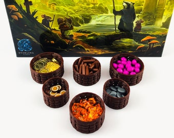 Everdell – Cestas de recursos no oficiales (conjunto/individual) con tapa