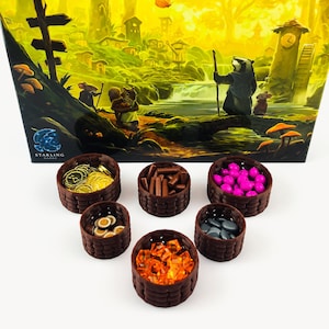 Everdell – Resource baskets as a set/individual – with lid – board games – 3D printing