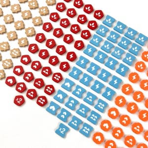 Gaming-Tokens Set – 25 Spielsteine Inkl. Schadens- & Bewegungsmarken Für Tabletop- & Brettspiele