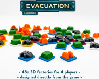 Evacuation – 3D Factories Set (48 pcs) - Boardgame Upgrade – 3D Print