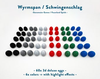 Wyrmspan – 3D Deluxe Eggs (highlight effects) Set (60 pcs)