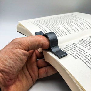 OHBH - One Hand Book Holder - Book Page Holder | thumb holder | Accountant | bookworm | Gift for book lovers - tool - 3d print