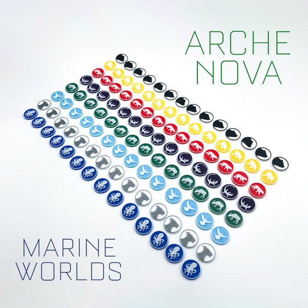 Arche Nova – Tiermarker Set (112) - Brettspiel Upgrade – 3D Druck