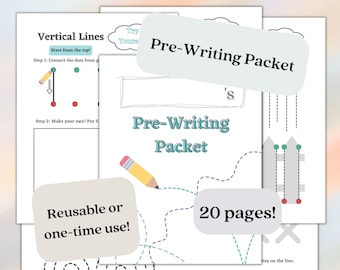 Pre-Writing Strokes Packet (20 pg)