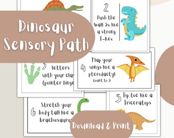 Parcours sensoriel/promenade sensorielle des dinosaures