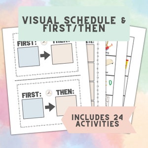 First Then & Visual Schedule - Etsy