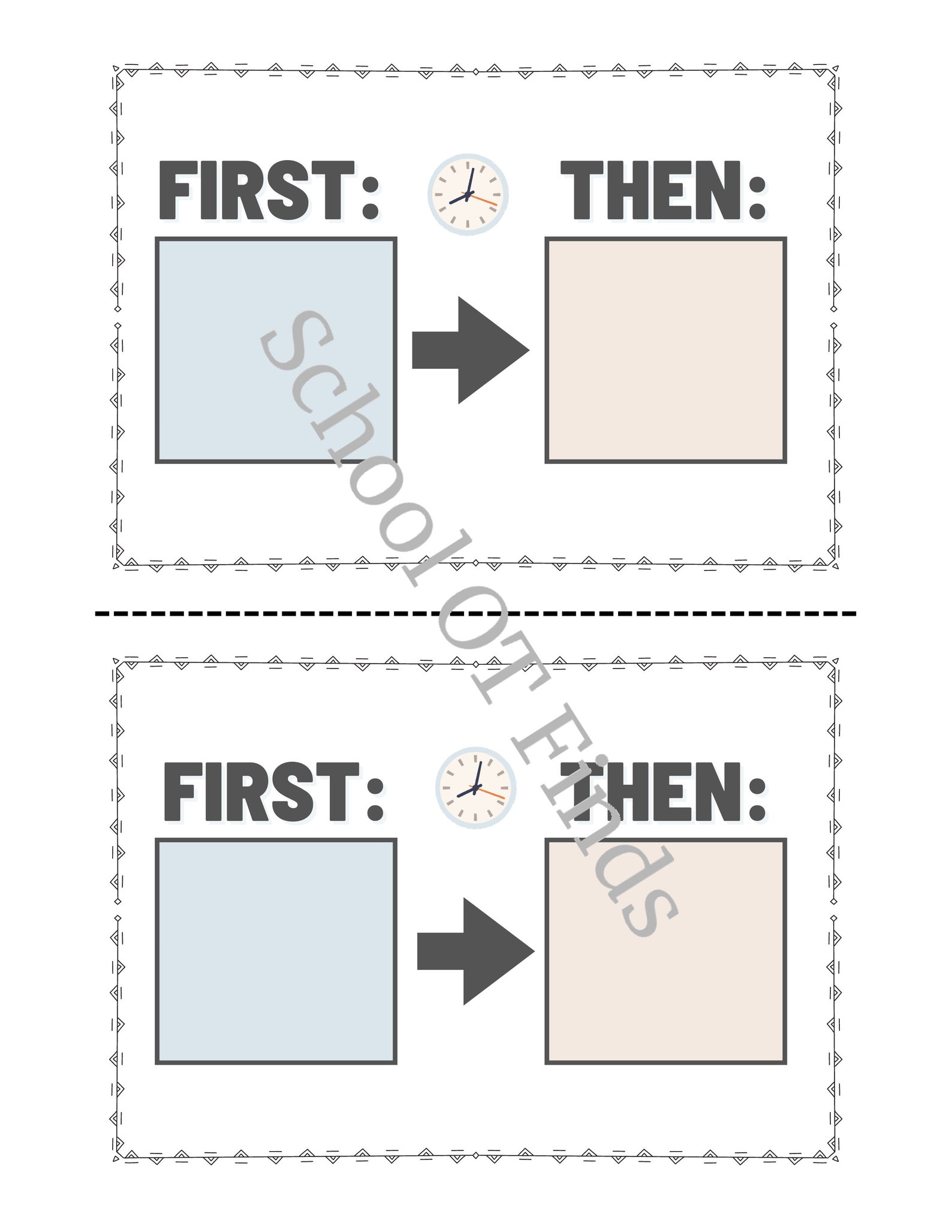 First Then & Visual Schedule - Etsy