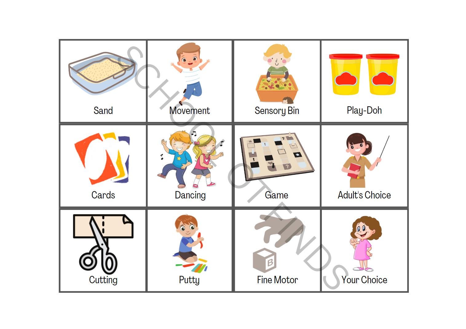 Visual Schedule for Sessions (OT Based) - Etsy