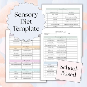 Sensory Diet/Plan - School Based