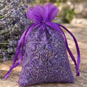 Handgjorda lavendelpåsar | Torkade blommor, naturlig hemdoft (set om 6)