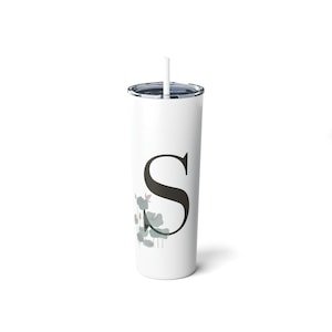 Carta personalizada Vaso de acero con pajita, botella de agua personalizada con tapa de paja, botella de agua personalizada, regalos para ella, regalos para mamá