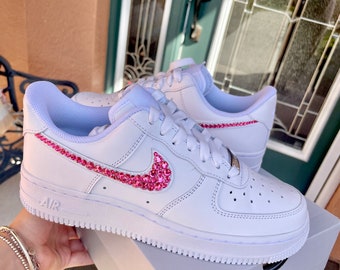 Custom Air Force 1 Bling Rhinestone Sneakers -AF1 Crystal Shoes - Air Force One Custom Glitter Running Shoes Women Bedazzled Shoes Gift