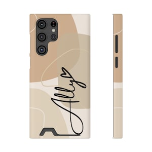 Custom Name Phone Case With Card Holder, iPhone 13 Phone Case Wallet, Android Phone Case with Card Holder, Personalization
