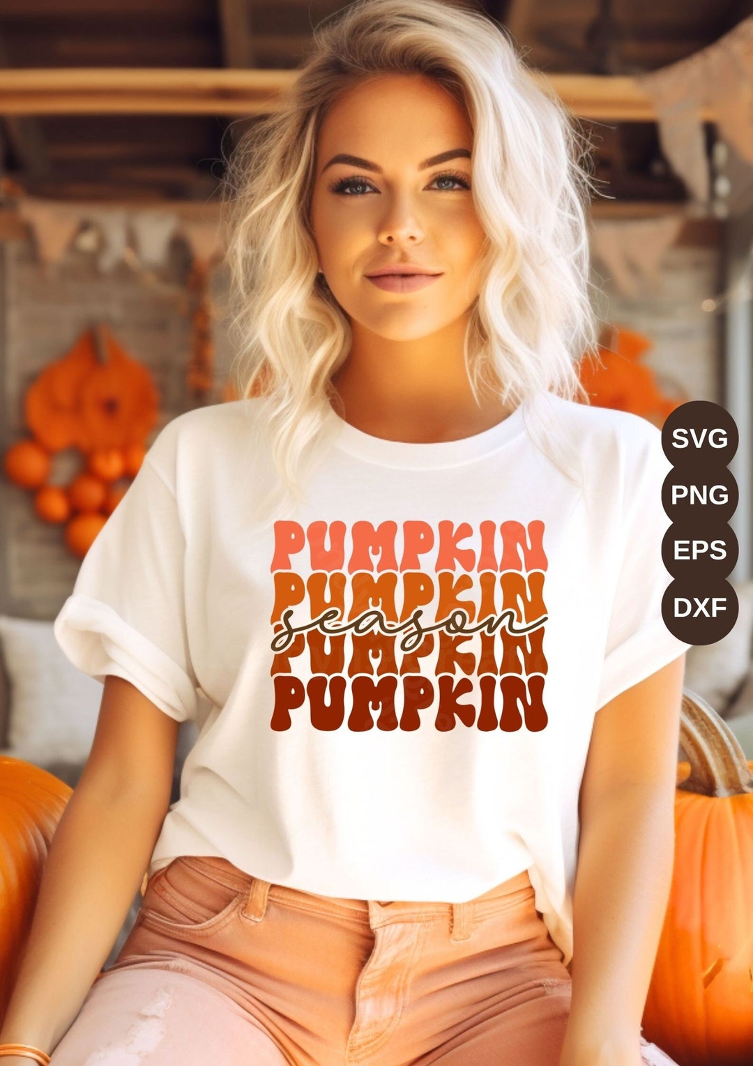 Pumpkin Season Svg Png Eps Dxf Files Fall Pumpkin Svg Retro - Etsy