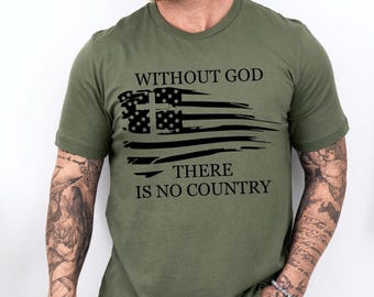 Camiseta Dios sobre la patria Camiseta Dios bendiga a América Camiseta patriótica para él Camiseta Orgullo americano Camiseta cristiana Camiseta patriótica