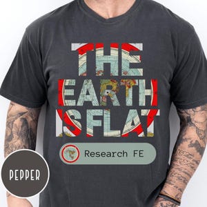 Gleason Flat Earth T-shirt, Flat Earth T-shirt, uniseks Flat Earth Shirt, Terra Plata Shirt, Flat Earth cadeau Gleason Map T-shirt Conspiracy Shirt