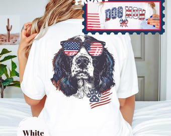 Patriotic Dog Mom Cocker Spaniel T-shirt Cocker Spaniel Mom, Dog Lover Shirt Dog Owner Gift American Flag Dog Shirt Dog mom gift
