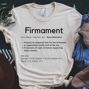 Description du firmament T-shirt cosmologie biblique pour terre plate T-shirt firmament pour terre plate T-shirt pour théorie du complot