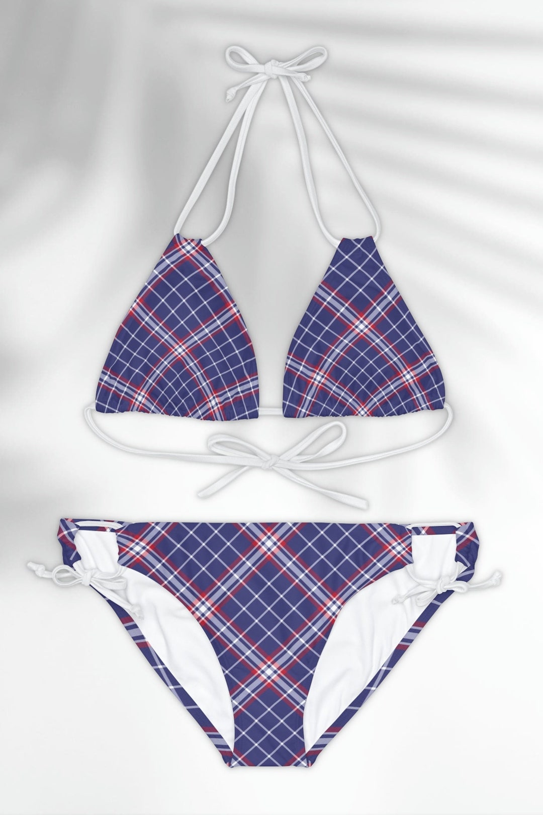 USA American Flag Brazilian Cut Bikini Swimsuit 2-pc Set ST232