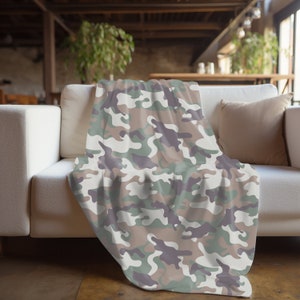 Camouflagedeken, camouflagedeken, jagerdeken, jachtcadeau voor jager, camouflagecadeau voor camouflageliefhebber Cabinedeken Cabinedeken