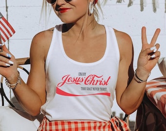 Christian Tank top for her Christian tank Jesus tank top Jesus apparel for her Christian Soda Shirt Christian Woman’s tank top