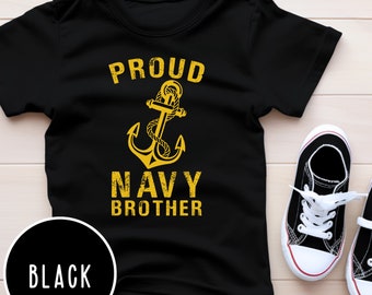 Navy Brother Jeugd T-shirt voor Navy Brother Shirt Jeugd Kids Navy Family Shirt Militaire Brother Kindershirt Militaire Kid tShirt