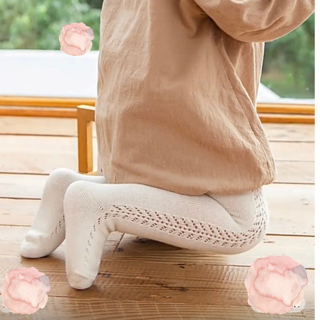 Openwork Tights Spanish Leggings Linen Tights Beige Neutral Etsy Canada