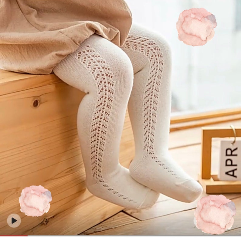 Openwork Tights Spanish Leggings Linen Tights Beige Neutral Etsy Canada